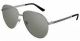 Gucci Gg0138S009 61 Unisex Metal Aviator Rutheniumrutheniumsilver Nb