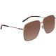 Gucci Gg0394S002 62 Woman Metal Rectangular Square Goldgoldbrown Nb